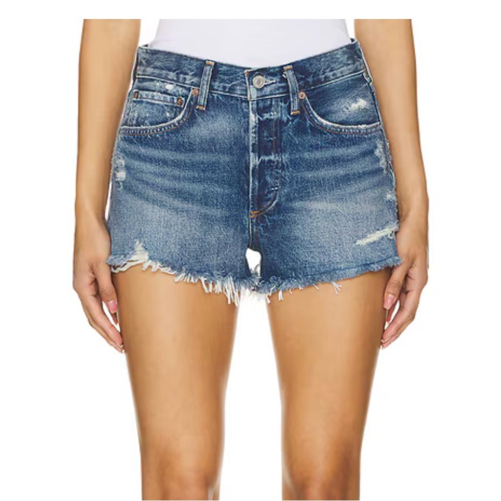 Agolde Parker Shorts Women's Blue Denim Shorts